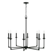 Capital Lighting 437381BI Clint Eight Light Chandelier, Black Iron Alternate Image.jpg