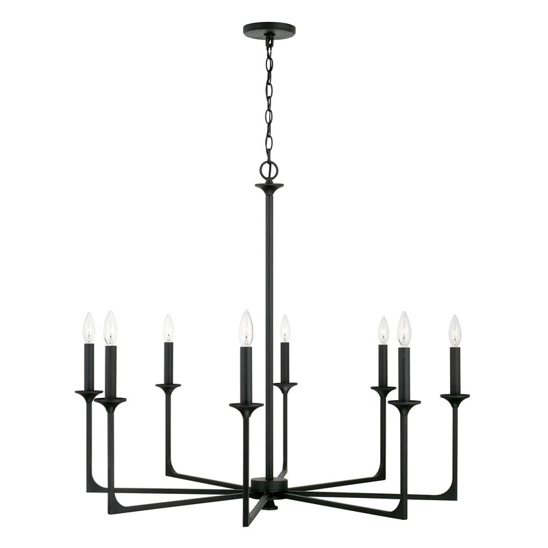 Capital Lighting 437381BI Clint Eight Light Chandelier, Black Iron Alternate Image.jpg