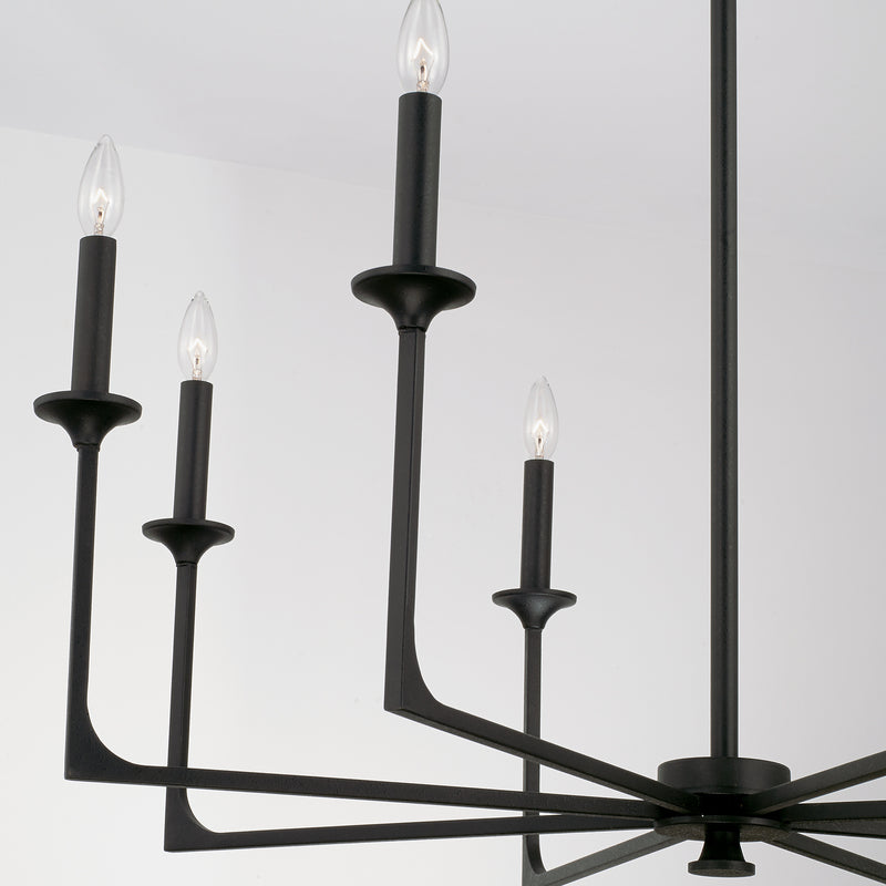 Capital Lighting 437381BI Clint Eight Light Chandelier, Black Iron Alternate Image 3.jpg