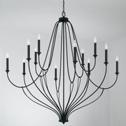 Capital Lighting 441601BI Bentley 12 Light Chandelier, Black Iron Alternate Image 2.jpg
