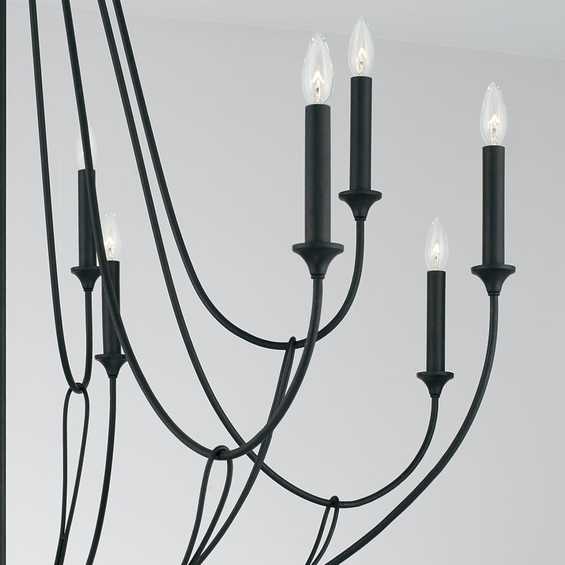 Capital Lighting 441601BI Bentley 12 Light Chandelier, Black Iron Alternate Image 3.jpg