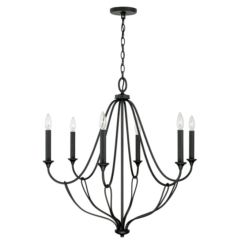 Capital Lighting 441661BI Bentley Six Light Chandelier, Black Iron Alternate Image.jpg
