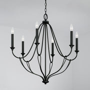 Capital Lighting 441661BI Bentley Six Light Chandelier, Black Iron Alternate Image 2.jpg