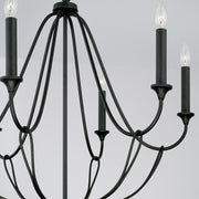 Capital Lighting 441661BI Bentley Six Light Chandelier, Black Iron Alternate Image 3.jpg