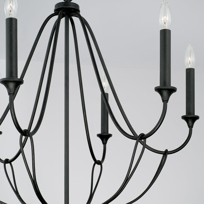 Capital Lighting 441661BI Bentley Six Light Chandelier, Black Iron Alternate Image 3.jpg
