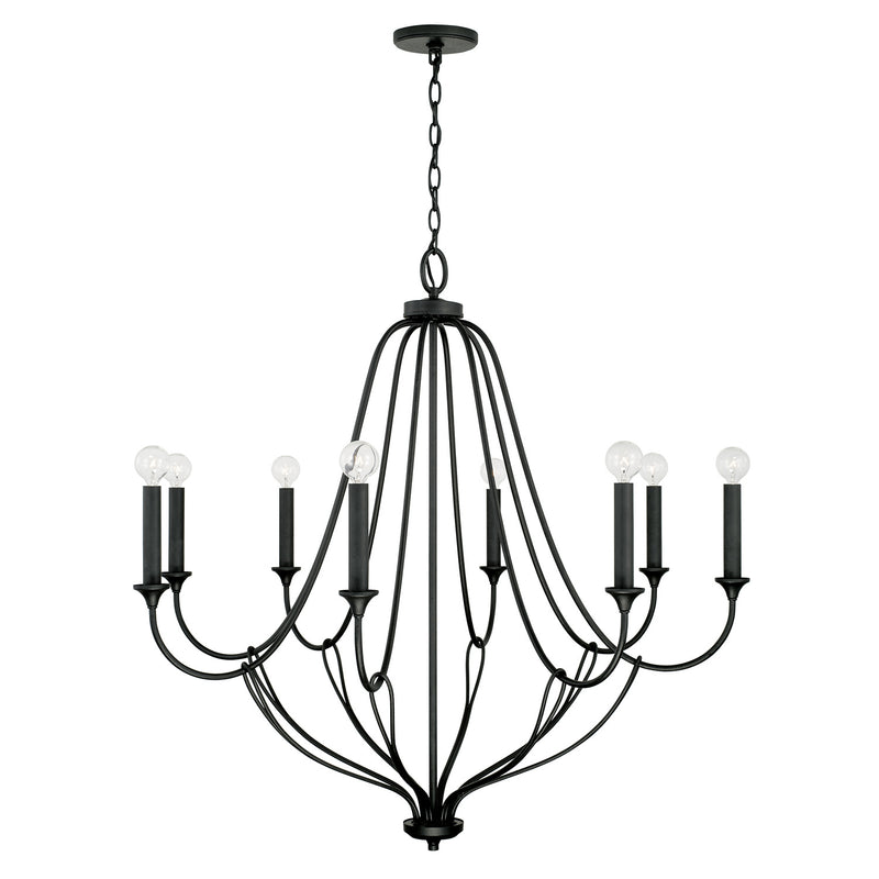 Capital Lighting 441681BI Bentley Eight Light Chandelier, Black Iron Alternate Image.jpg