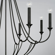 Capital Lighting 441681BI Bentley Eight Light Chandelier, Black Iron Alternate Image 3.jpg