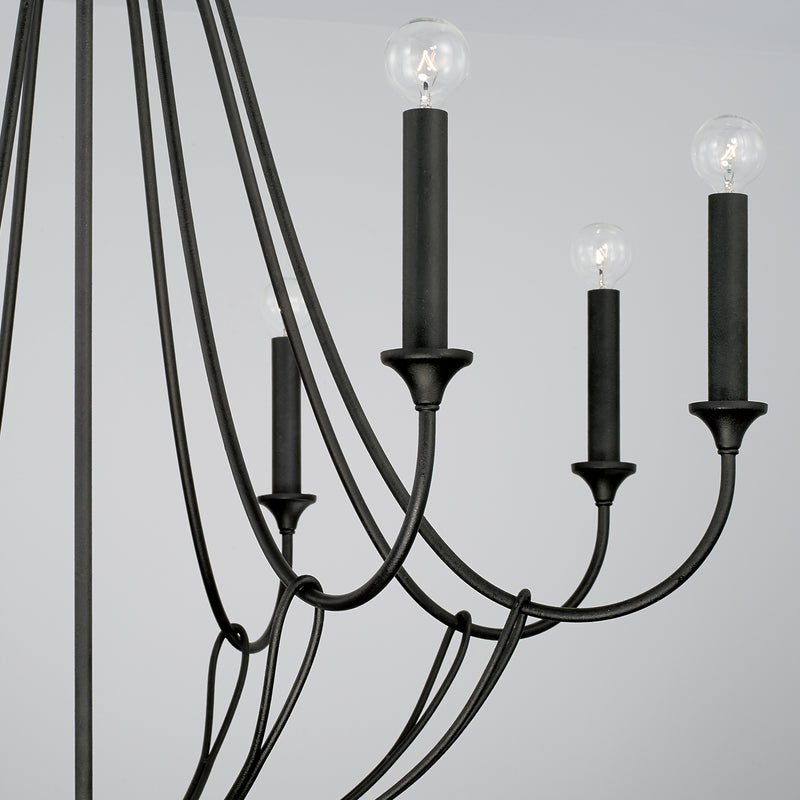Capital Lighting 441681BI Bentley Eight Light Chandelier, Black Iron Alternate Image 3.jpg