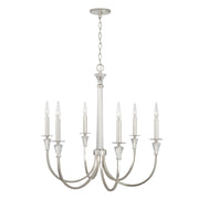 Capital Lighting 441861PN Laurent Six Light Chandelier, Polished Nickel Alternate Image.jpg