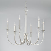 Capital Lighting 441861PN Laurent Six Light Chandelier, Polished Nickel Alternate Image 2.jpg
