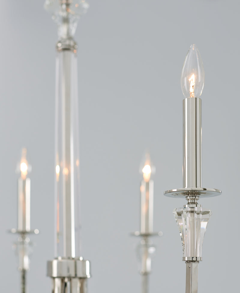 Capital Lighting 441861PN Laurent Six Light Chandelier, Polished Nickel Alternate Image 3.jpg