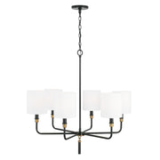 Capital Lighting 441961YA-702 Beckham Six Light Chandelier, Glossy Black and Aged Brass Alternate Image.jpg