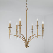 Capital Lighting 442661AD-701 Abbie Six Light Chandelier, Aged Brass Alternate Image 2.jpg