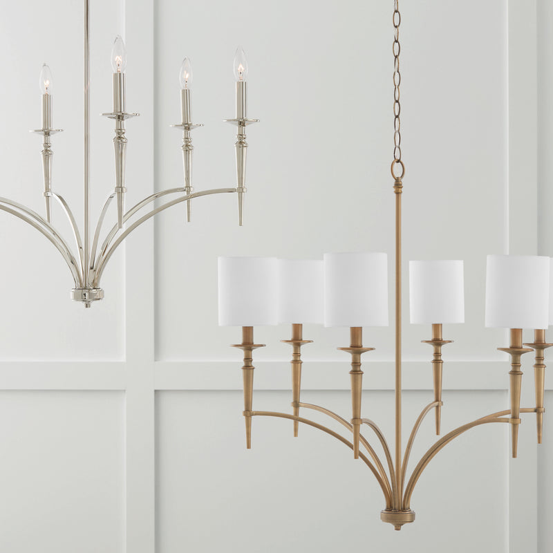Capital Lighting 442661AD-701 Abbie Six Light Chandelier, Aged Brass Alternate Image 6.jpg