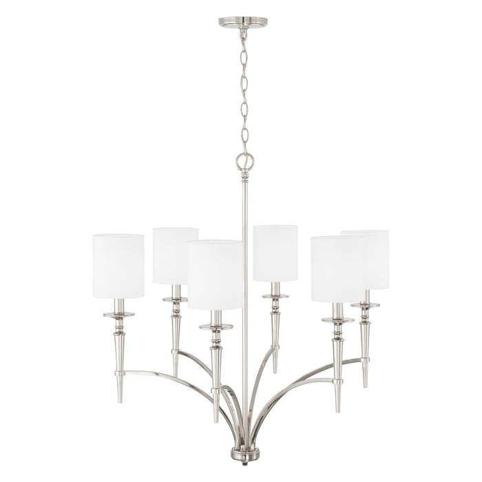 Capital Lighting 442661PN-701 Abbie Six Light Chandelier, Polished Nickel Alternate Image.jpg