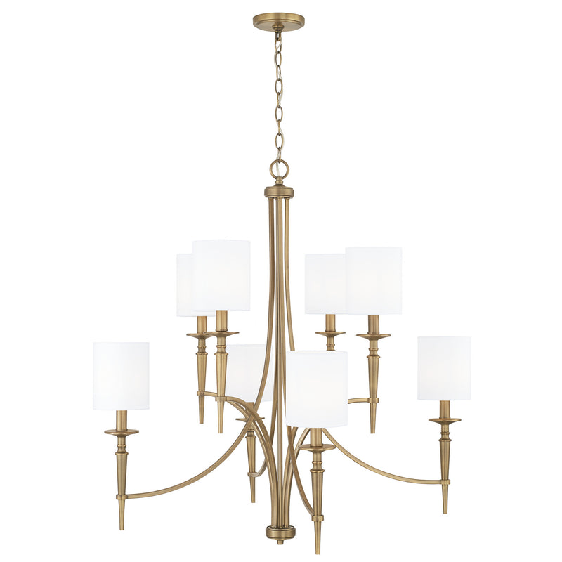Capital Lighting 442681AD-701 Abbie Eight Light Chandelier, Aged Brass Alternate Image.jpg