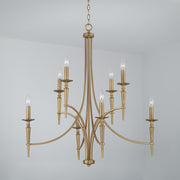 Capital Lighting 442681AD-701 Abbie Eight Light Chandelier, Aged Brass Alternate Image 2.jpg