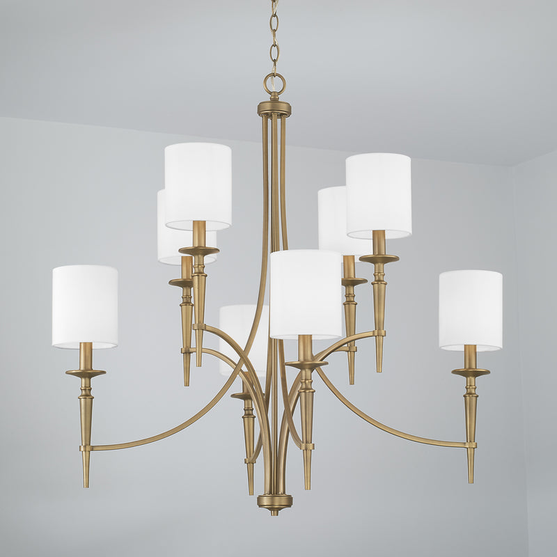 Capital Lighting 442681AD-701 Abbie Eight Light Chandelier, Aged Brass Alternate Image 3.jpg
