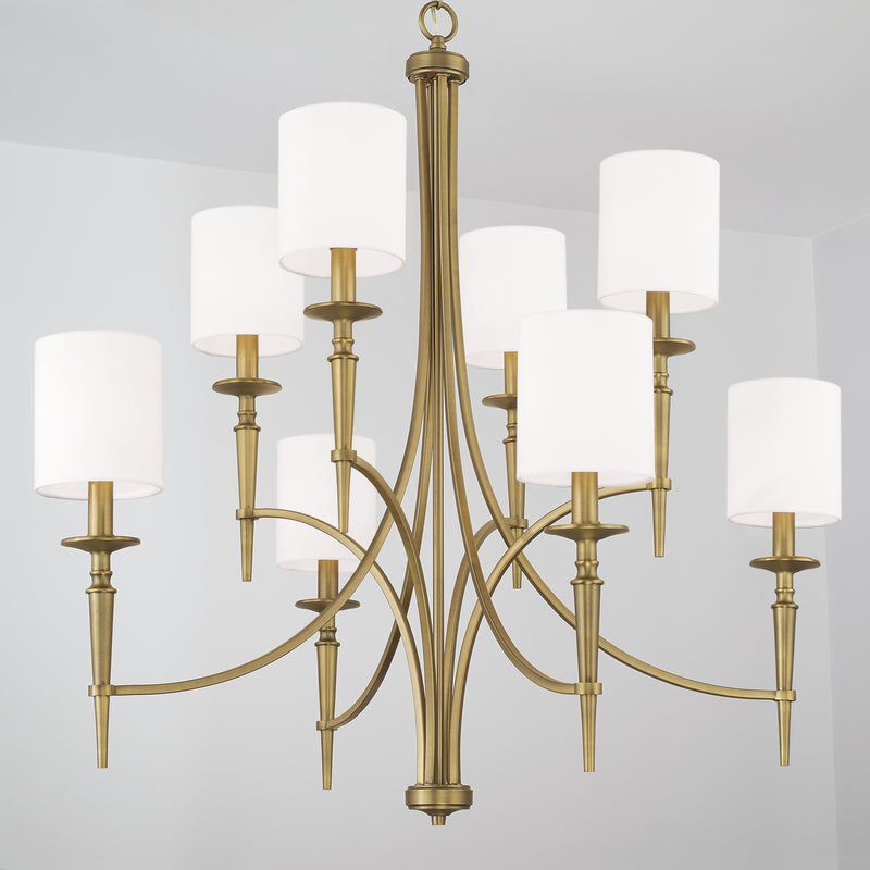 Capital Lighting 442681AD-701 Abbie Eight Light Chandelier, Aged Brass Alternate Image 4.jpg