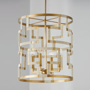 Capital Lighting 541041NL Hala Four Light Foyer Pendant, Bleached Natural Jute and Patinaed Brass Alternate Image 2.jpg