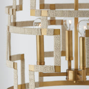 Capital Lighting 541041NL Hala Four Light Foyer Pendant, Bleached Natural Jute and Patinaed Brass Alternate Image 3.jpg