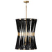 Capital Lighting 541141KP Bianca Four Light Foyer Pendant, Black Rope and Patinaed Brass Alternate Image.jpg