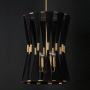 Capital Lighting 541141KP Bianca Four Light Foyer Pendant, Black Rope and Patinaed Brass Alternate Image 3.jpg