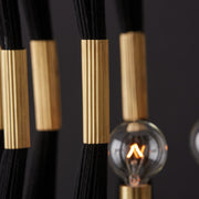 Capital Lighting 541141KP Bianca Four Light Foyer Pendant, Black Rope and Patinaed Brass Alternate Image.jpg