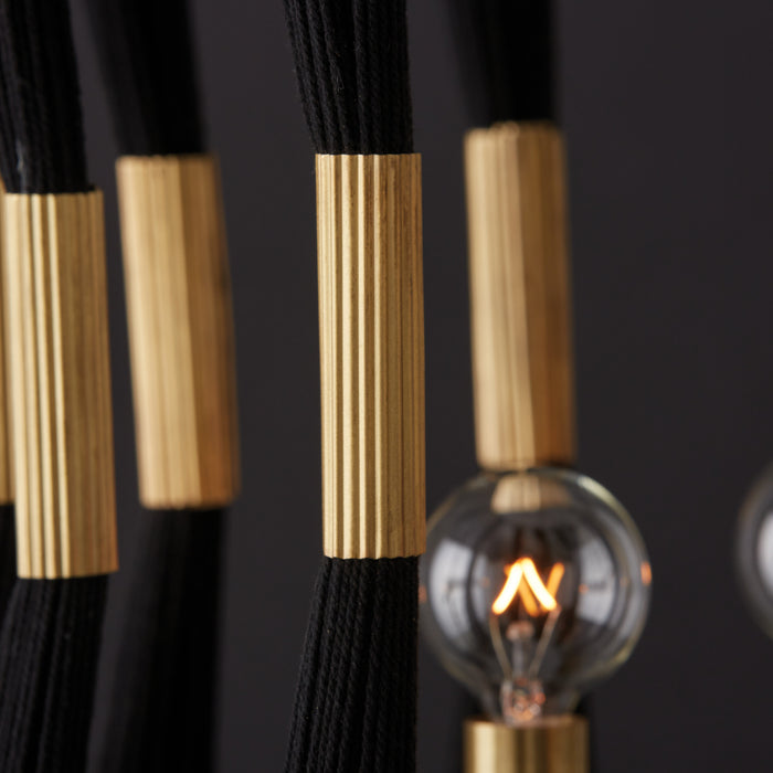 Capital Lighting 541141KP Bianca Four Light Foyer Pendant, Black Rope and Patinaed Brass Alternate Image.jpg