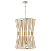 Capital Lighting 541141NP Bianca Four Light Foyer Pendant, Bleached Natural Rope and Patinaed Brass Alternate Image.jpg