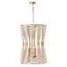 Capital Lighting 541141NP Bianca Four Light Foyer Pendant, Bleached Natural Rope and Patinaed Brass Alternate Image.jpg