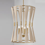 Capital Lighting 541141NP Bianca Four Light Foyer Pendant, Bleached Natural Rope and Patinaed Brass Alternate Image 2.jpg