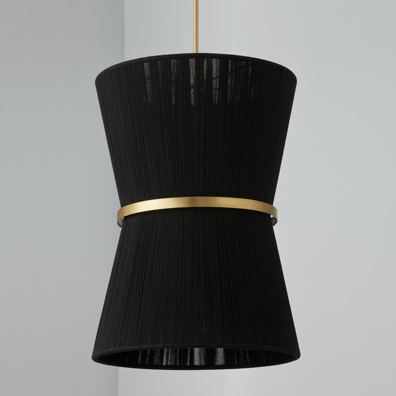 Capital Lighting 541261KP Cecilia Six Light Foyer Pendant, Black Rope and Patinaed Brass Alternate Image.jpg