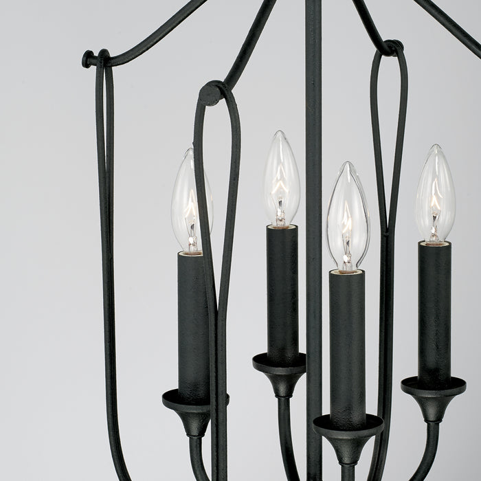 Capital Lighting 541641BI Bentley Four Light Foyer Pendant, Black Iron Alternate Image 3.jpg