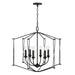 Capital Lighting 541661BI Bentley Six Light Foyer Pendant, Black Iron Alternate Image.jpg