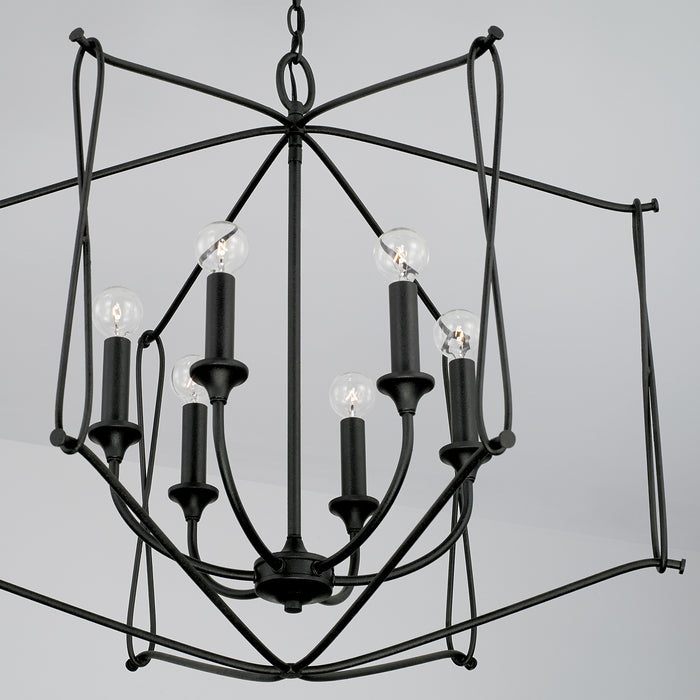 Capital Lighting 541661BI Bentley Six Light Foyer Pendant, Black Iron Alternate Image 3.jpg