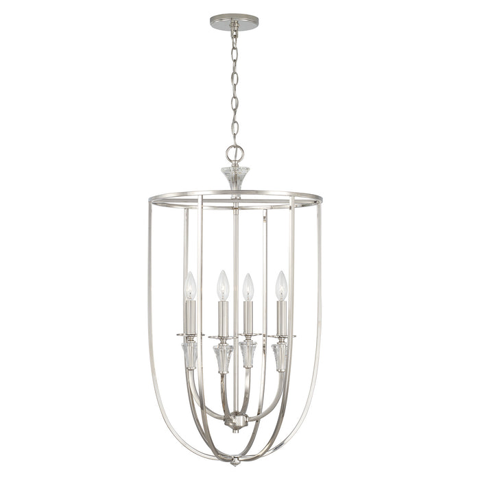 Capital Lighting 541841PN Laurent Four Light Foyer Pendant, Polished Nickel Alternate Image.jpg