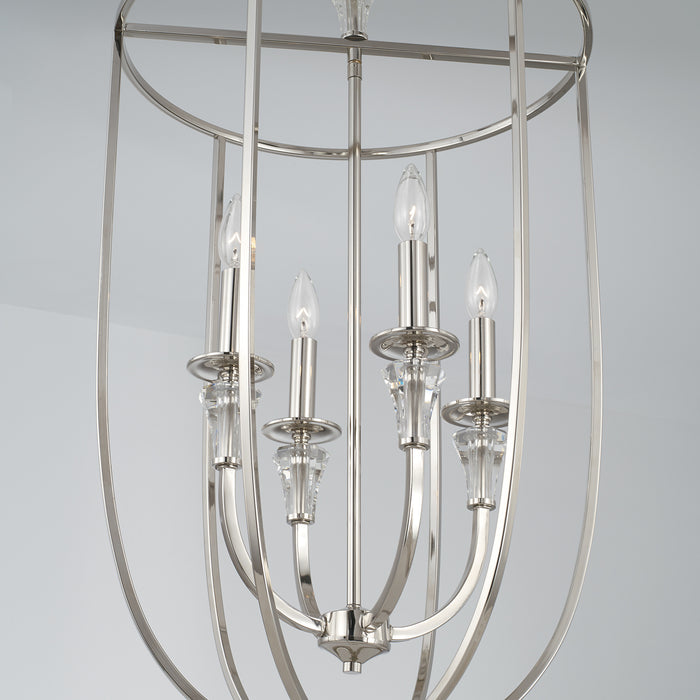 Capital Lighting 541841PN Laurent Four Light Foyer Pendant, Polished Nickel Alternate Image 3.jpg