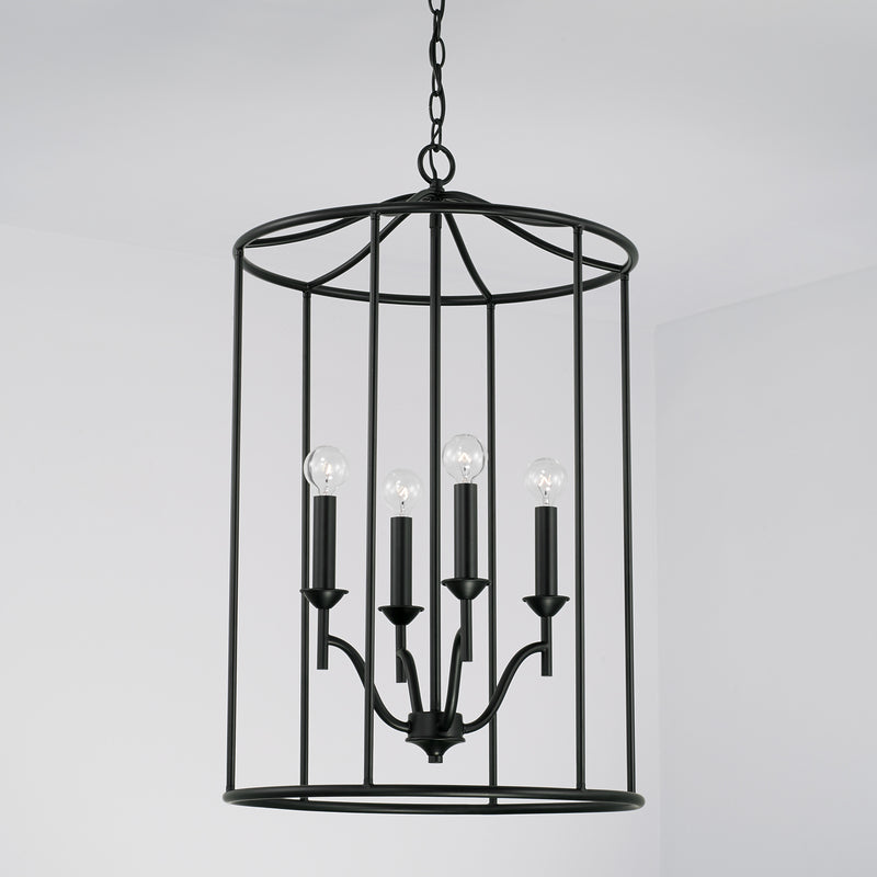 Capital Lighting 542041MB Peyton Four Light Foyer Pendant, Matte Black Alternate Image 2.jpg