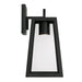 Capital Lighting 943711BK-GL Leighton One Light Outdoor Wall Lantern, Black Alternate Image 2.jpg