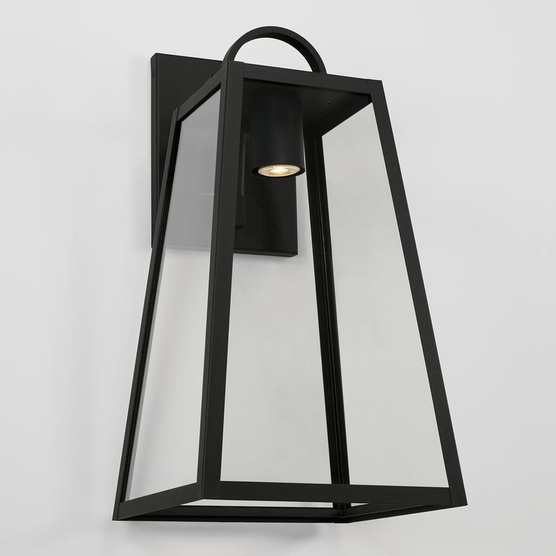 Capital Lighting 943713BK-GL Leighton One Light Outdoor Wall Lantern, Black Alternate Image 3.jpg