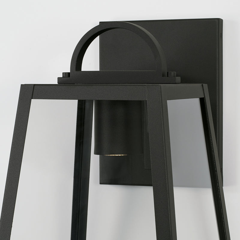 Capital Lighting 943713BK-GL Leighton One Light Outdoor Wall Lantern, Black Alternate Image 4.jpg