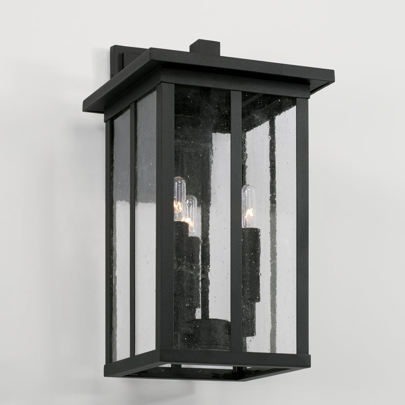 Capital Lighting 943832BK Barrett Three Light Outdoor Wall Lantern, Black Alternate Image 3.jpg
