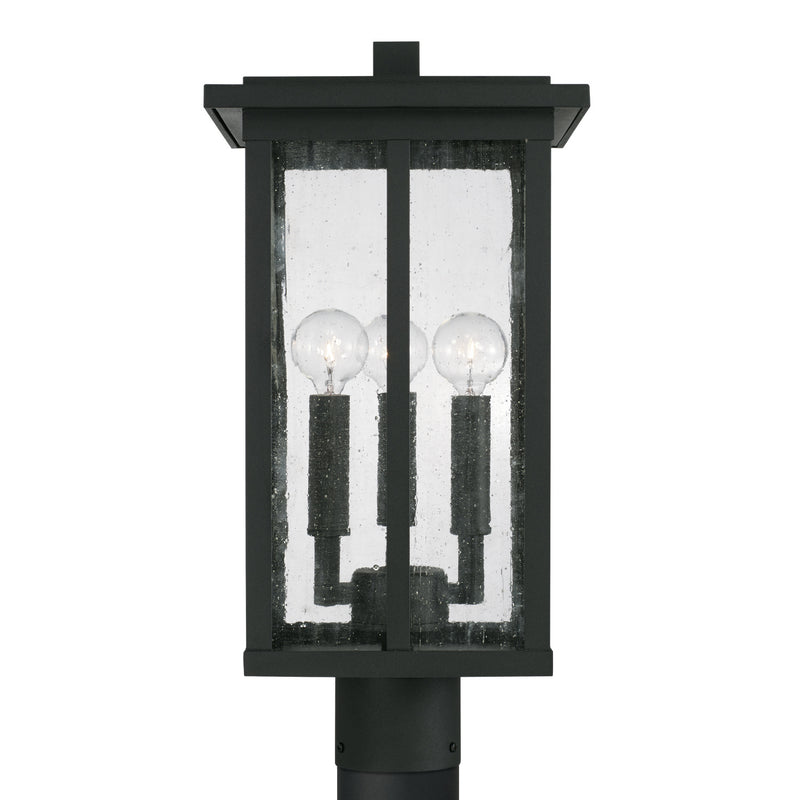 Capital Lighting 943835BK Barrett Three Light Outdoor Post Lantern, Black Alternate Image.jpg