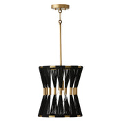 Capital Lighting 341111KP Bianca One Light Pendant, Black Rope and Patinaed Brass Alternate Image.jpg