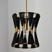 Capital Lighting 341111KP Bianca One Light Pendant, Black Rope and Patinaed Brass Alternate Image 2.jpg