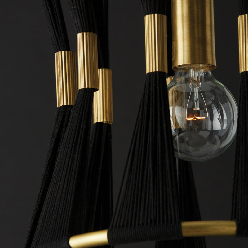 Capital Lighting 341111KP Bianca One Light Pendant, Black Rope and Patinaed Brass Alternate Image 3.jpg