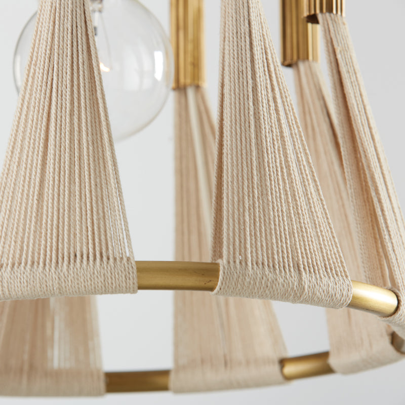 Capital Lighting 341111NP Bianca One Light Pendant, Bleached Natural Rope and Patinaed Brass Alternate Image 3.jpg