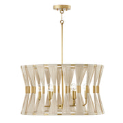 Capital Lighting 341161NP Bianca Six Light Pendant, Bleached Natural Rope and Patinaed Brass Alternate Image.jpg