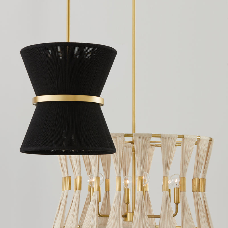 Capital Lighting 341161NP Bianca Six Light Pendant, Bleached Natural Rope and Patinaed Brass Alternate Image 4.jpg